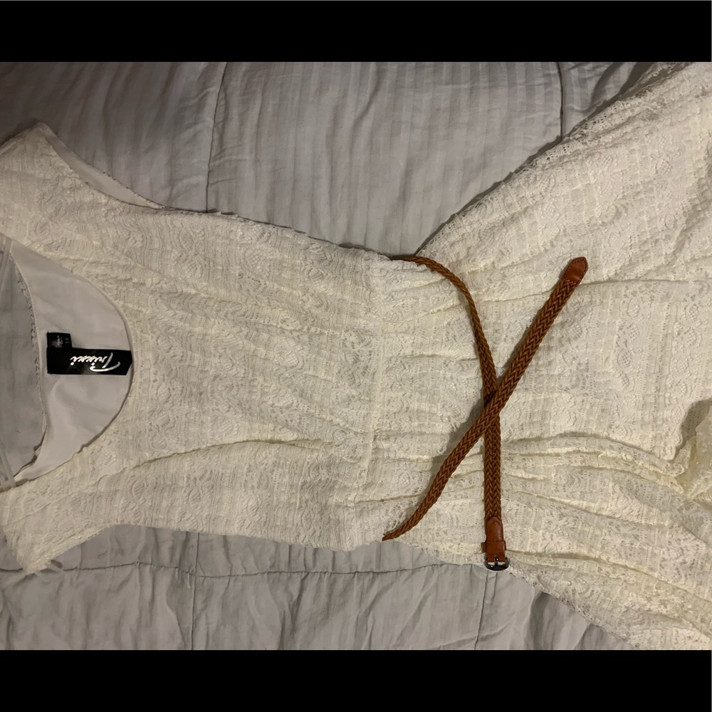 Trixxi Lacy Cream Cocktail Dress